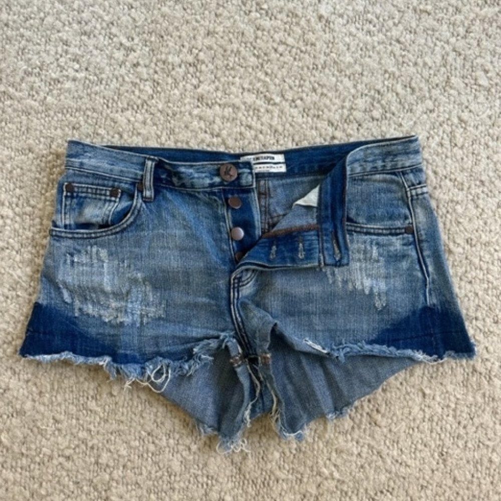 One Teaspoon Bandit Denim Shorts Size 29